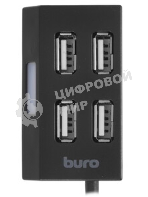 USB-концентратор Buro BU-HUB4-U2.0, USB 2.0, USB 4 порта, USB