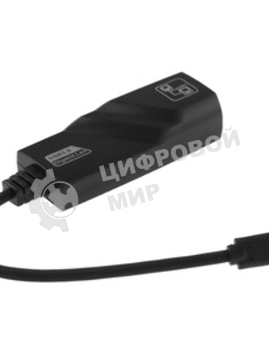 Кабель-адаптер ExeGate EXE-725C-45 (USB3.0 Type-C --> 1xRJ45 UTP 100Mbps/1000Mbps/2.5Gbps, Realtek Chipset RLT8156, корпус алюминиевый, серебристый)