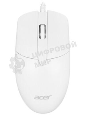 Мышь проводная Acer OMW300 белый, 1200 dpi, USB, кнопки - 3