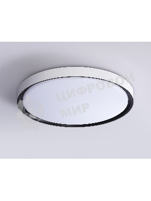 Потолочный светодиодный светильник Ambrella light FZ1247 WH/BK белый/черный IP54 20W 5000K D300*60 (Без ПДУ)