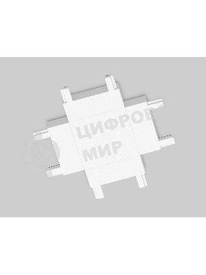 Коннектор для накладного шинопровода 46*46*6 GV1124 WH белый X-образный
