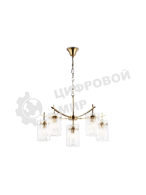 Люстра Ambrella light LH56031/5+1 BS/CL латунь/прозрачный E14*6 max 40W D680*1200
