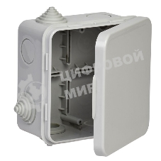 Коробка расп. КМ41256 100х100х50мм о/к IP54 8 вв. (7035) IEK