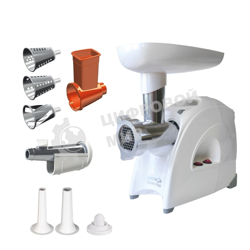 Мясорубка электрическая Аксион М641.02 белый, 2000 Вт, до 3 кг/мин