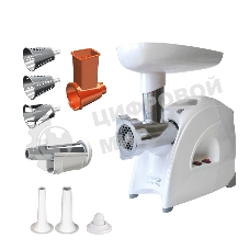 Мясорубка электрическая Аксион М641.02 белый, 2000 Вт, до 3 кг/мин