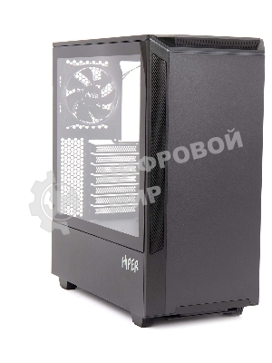 Компьютерный корпус Hiper PB81 черный без БП ATX 3x120мм 2xUSB2.0 2xUSB3.0 audio bott PSU