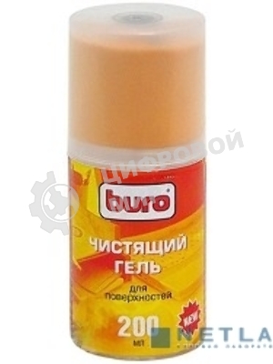 Чистящий набор (салфетки + гель) Buro BU-Gsurface (салфетка и гель) для поверхностей 200 мл