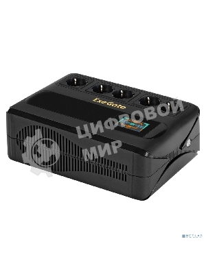 Источник бесперебойного питания ExeGate NEO Smart BU-800.LCD.AVR.5SH 800VA/480W, цветной LCD-дисплей, AVR, 5*Schuko, черный