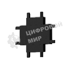 Коннектор для накладного шинопровода 46*46*6 GV1127 BK черный X-образный