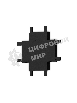 Коннектор для накладного шинопровода 46*46*6 GV1127 BK черный X-образный