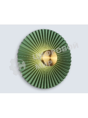 Настенный светильник Ambrella light LH72649 BK/GR латунь/зеленый 6W 3000K D300*100