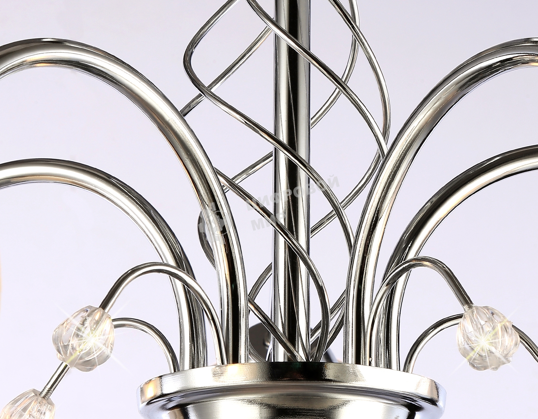 Светильник Ambrella light TR3188/5 CH/CL/FR хром/прозрачный/белый матовый E27/5 max 40W D600*285
