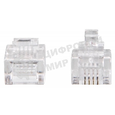 Коннектор RJ-11 Buro TLUS-037 (RJ-11)/100 (коннектор) 6p4c телефон/100 шт
