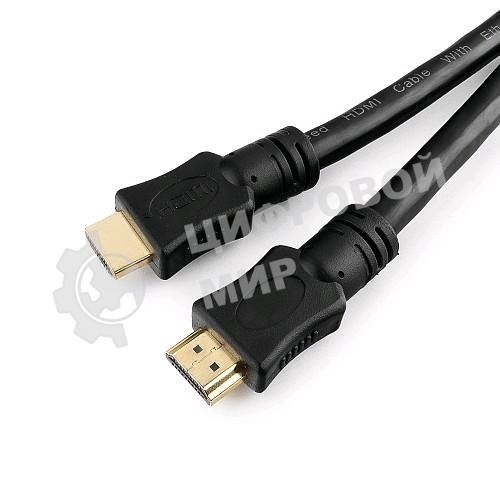 Кабель Cablexpert HDMI CC-HDMI4-15M, 19M/19M, v2.0, медь, позол.разъемы, экран, 15м, черный, пакет