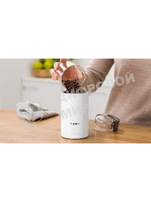 Кофемолка Bosch TSM6A011W 180Вт сист.помол.:ротац.нож вместим.:75гр белый