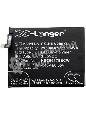 Аккумулятор CameronSino CS-HUN200XL HB366179ECW для Huawei Nova 23.85V, 2950mAh, 11.36Wh