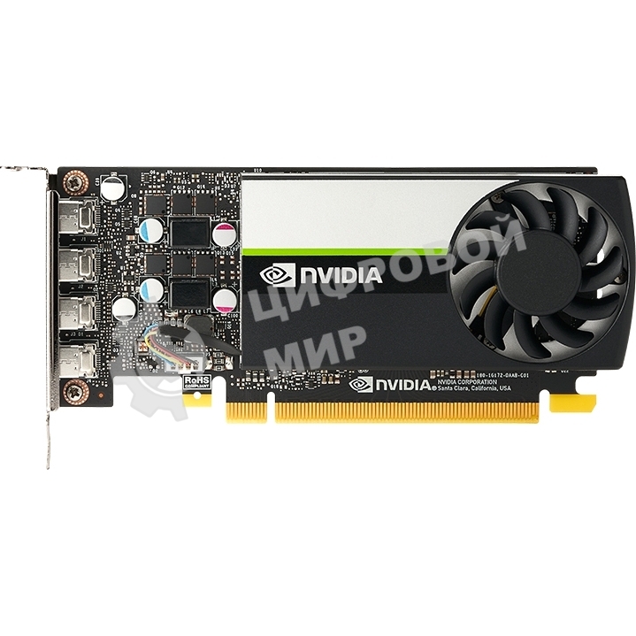 Видеокарта NVIDIA Quadro T1000 4G - BOX, brand new original with individual package, - include ATX and LT brackets (900-5G172-2550-000) (023076)