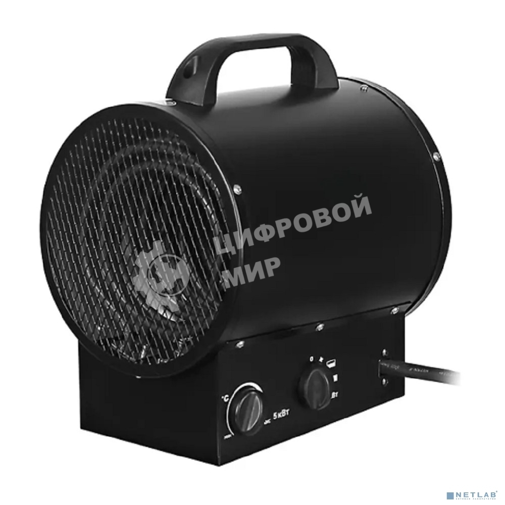 Пушка тепловая электрическая Rexant круглая, прямоугольная подставка, ТЭН, 3кВт