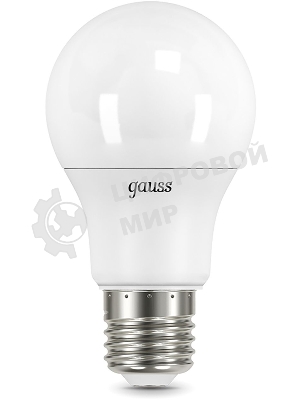 Лампа светодиодная Gauss A60 10Вт цок.:E27 шар 220B 4100K св.свеч.бел.нейт. A60 (упак.:10шт)