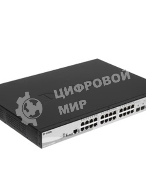 Коммутатор D-Link DGS-1510-28X, 24×1 Гбит/с + 4×10 Гбит/с SFP+, управляемый
