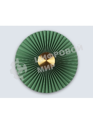 Настенный светильник Ambrella light LH72649 BK/GR латунь/зеленый 6W 3000K D300*100