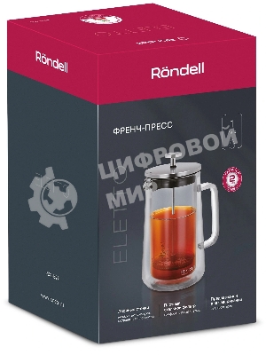 Френч-пресс с двойными стенками 1,0 л Rondell RDS-1824 Eletto