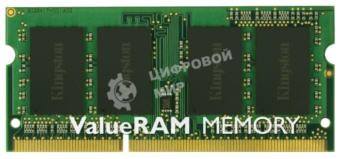 Оперативная память Kingston ValueRAM, DDR3, 4GB (1x4GB), 1600MHz, CL11, SO-DIMM