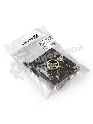 Вентилятор для корпуса ExeGate ExtraSilent ES08025H3P черный, 80 мм, 2000 об/мин, 19 дБ, 3 pin