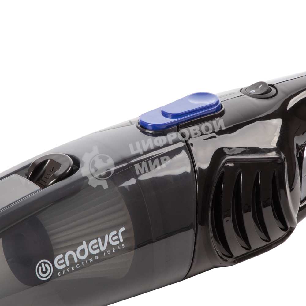 Пылесос вертикальный Endever VC-286 серый, питание от сети, 100 Вт, уборка сухая, пылесборник 1.9 л