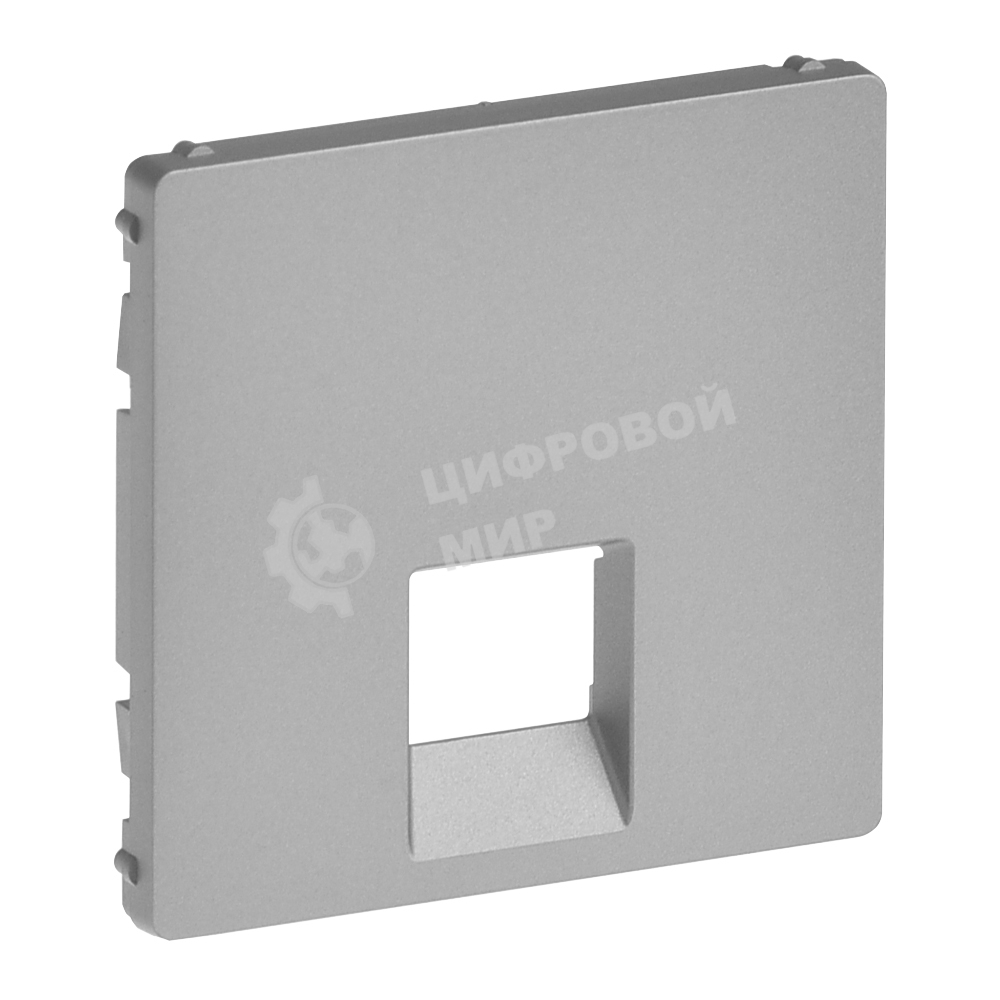 Лицевая панель Розетка RJ11, RJ45, Алюминиевый цвет