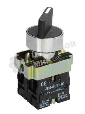 Переключатель LAY5-BD33 на 3 полож. черный I-O-II станд. ручка IEK BSW60-BD-3-K02