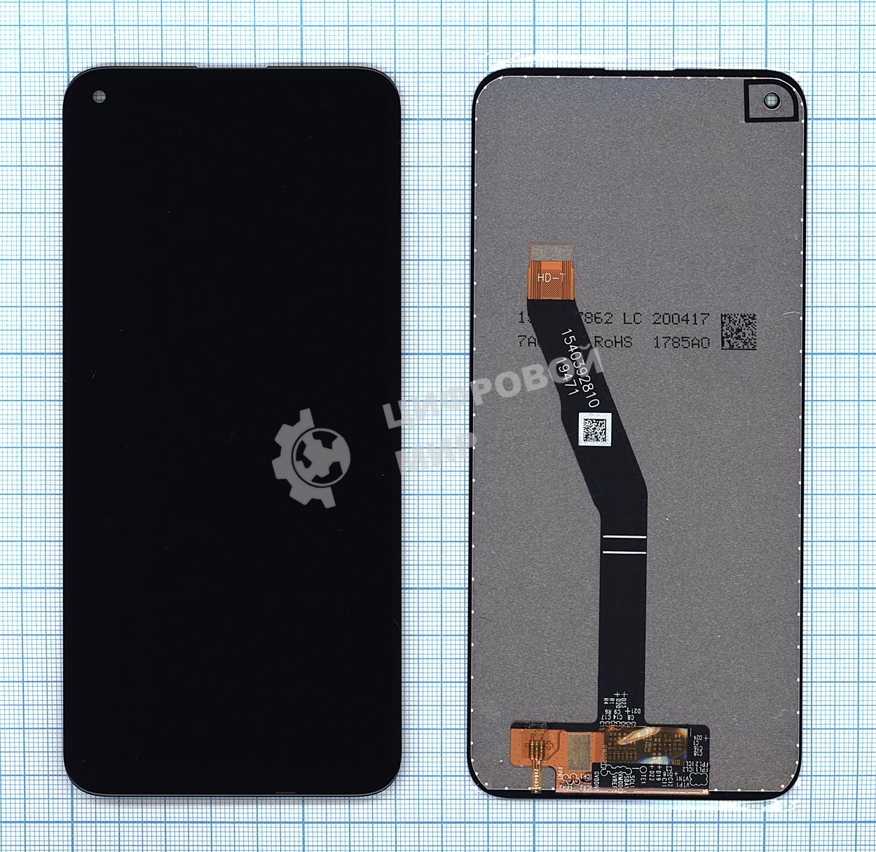 Дисплей для Huawei Honor 9C, Play 3, Y7 Pro 2020, P40 Lite E черный