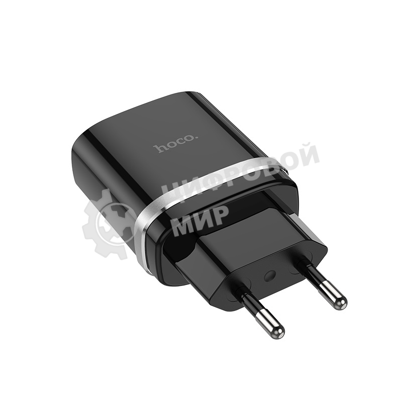 Блок питания (сетевой адаптер) HOCO С12Q Smart QC3.0, один порт USB, 5V, 3.0A, черный