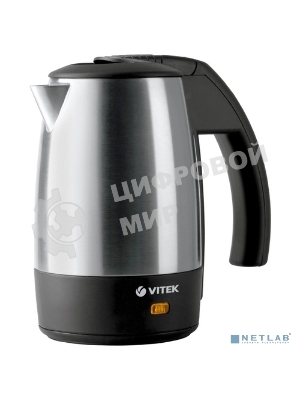 Чайник электрический Vitek VT-1154 SR 0.5л. 1000Вт серебристый/черный (корпус: металл)