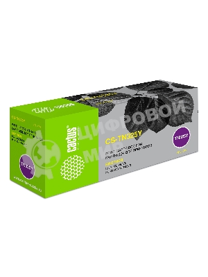 Картридж лазерный Cactus CS-TN325Y желтый (3500 стр.) для Brother DCP 9055/9270; HL 4140/4150/4570