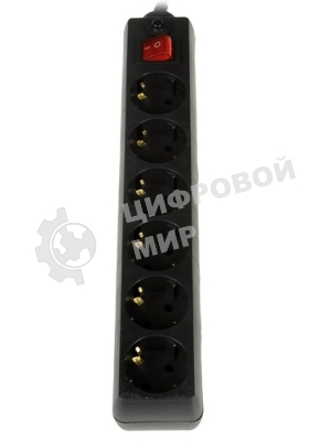 Сетевой фильтр 5bites GARDA SP6B-550 6S/3x0.75 мм2/5 м/черный