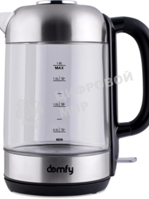 Чайник электрический Domfy DSM-EK401 1.8л. 2200Вт черный/прозрачный (корпус: стекло)