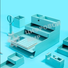 Органайзер настольный Deli ENS001blue Nusign синий, пластик