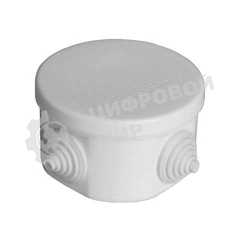 Коробка распределительная ОП d75х45 4 выхода 4 гермоввода IP54 крышка защелкивающаяся сер. Epplast 240342