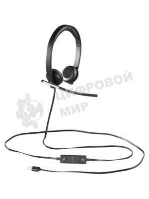Гарнитура Logitech H650e чёрный, проводная, USB