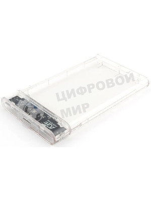 Внешний корпус для HDD/SSD AgeStar 3UB2P4C SATA III пластик прозрачный 2.5
