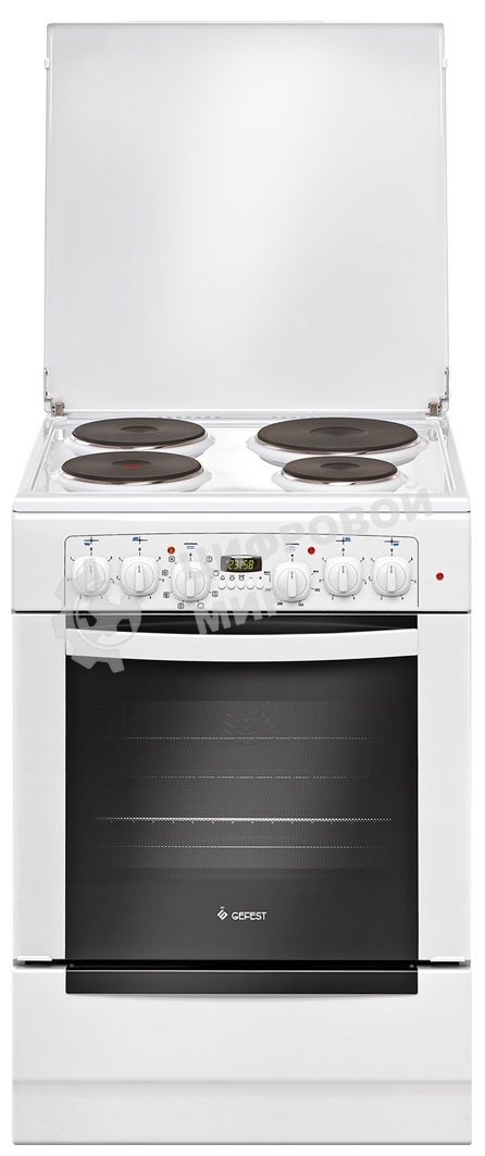 Плита электрическая Gefest 6140-03 белый, конфорок 4 электрических, духовка 55 л, 60 см x 85 см x 60 см