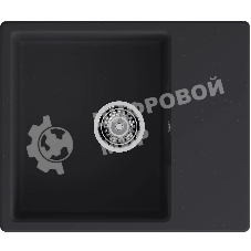 Мойка GRANFEST URBAN 658L 1-чаша+крыло 580x490мм, монтаж: врезной, материал: кварц, черный