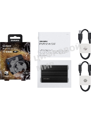 Внешний SSD Samsung T7 Shield, 4TB, USB 3.2 Gen 2 Type-C, R/W 1050/1000, черный