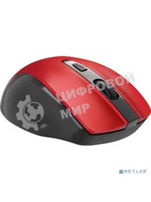Мышь беспроводная Defender Prime MB-053 красный, 1600 dpi, радиоканал, USB, кнопки - 6