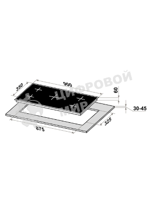 Индукционная варочная панель Maunfeld CVI904SFLBK LUX Inverter