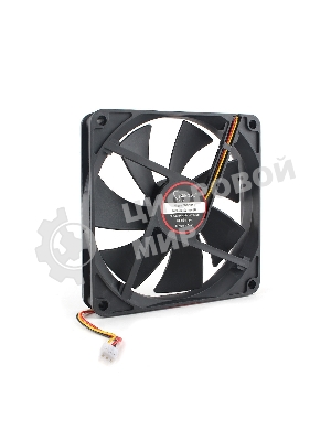 Вентилятор для корпуса Gembird черный, 140 мм, 1800 об/мин, 27 дБ, 3 pin