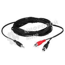 Шнур Rexant Стерео 3,5 мм - 2 RCA, 5 м (10 шт./уп.)