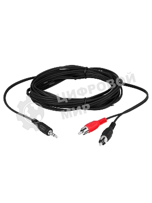 Шнур Rexant Стерео 3,5 мм - 2 RCA, 5 м (10 шт./уп.)