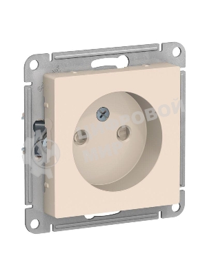 Механизм розетки 1-м СП AtlasDesign без заземл. защ. шторки 16А беж. SchE ATN000249